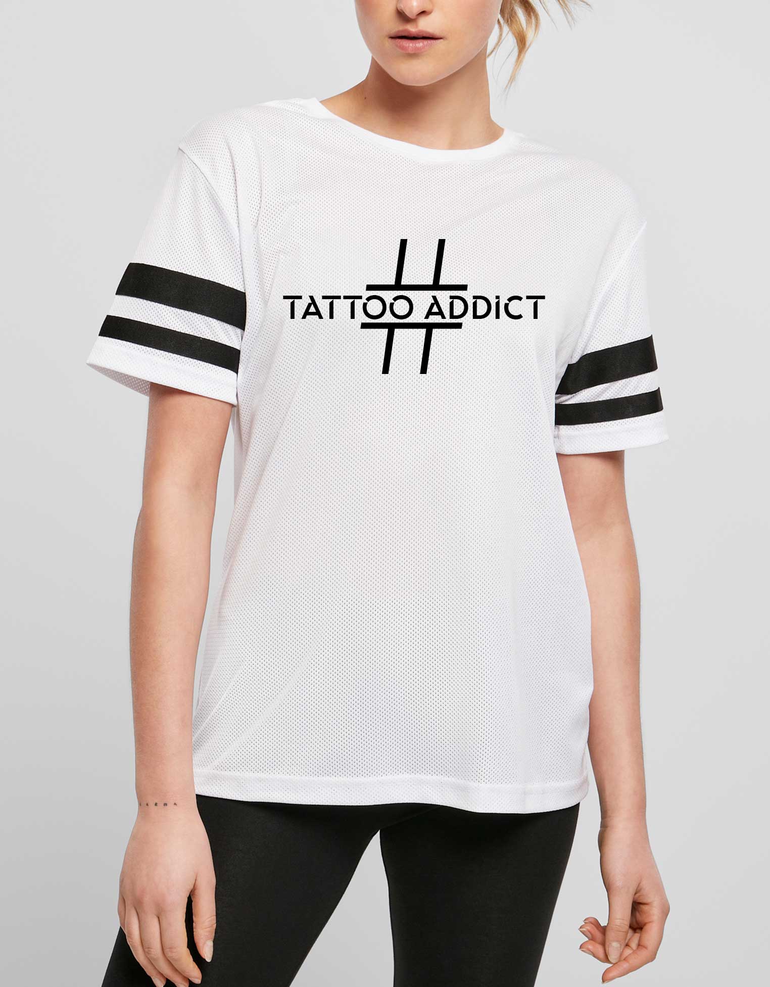 T-shirt mesh Tattoo addict
