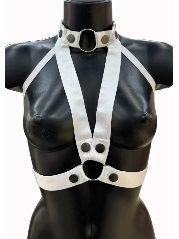 White stretch straps