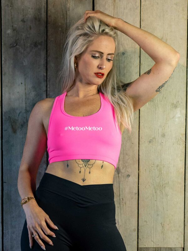 Top pink Metoometoo - (text white)