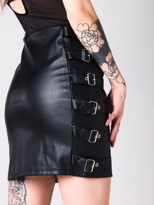 Leather strap skirt